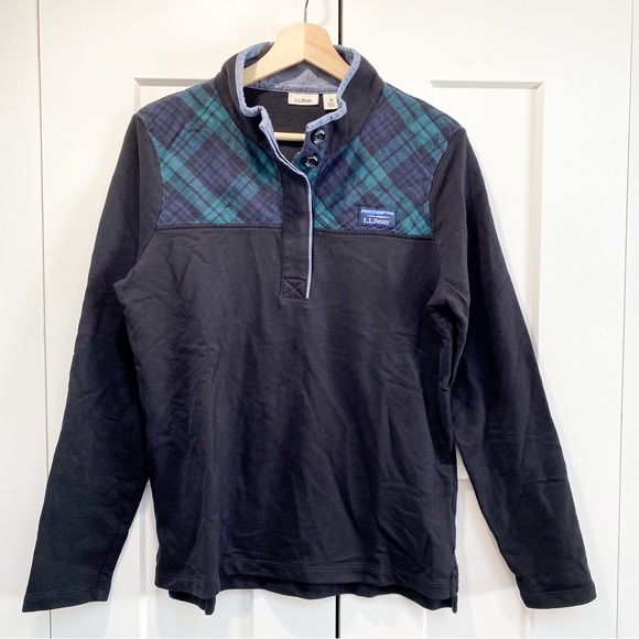 L.L. Bean Rugby Henley Pullover - Picture 1 of 7